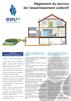 Image du règlement du service de l'assainissement collectif